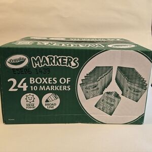 Crayola Bulk Case - 24 Packs of Crayola Broad Line Markers (10 Per Pack)